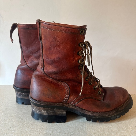 Vintage Golden Retriever Work Boots Women Size 9.5 Men 7.5 - Picture 8 of 11